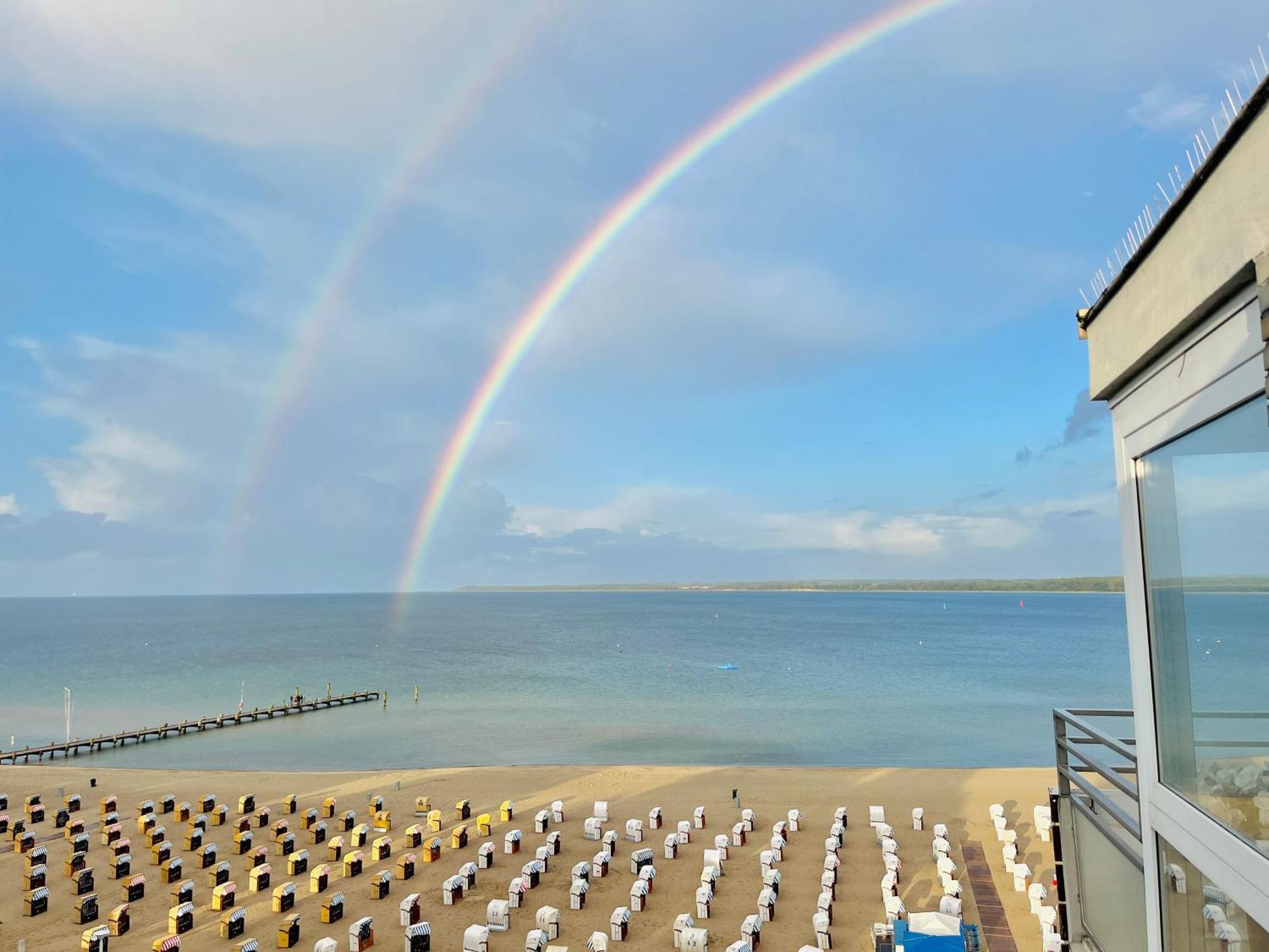 Penthaus Horizont Mit Meerblick Lubeck Bagian luar foto